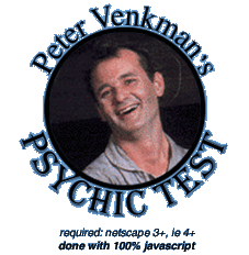 Peter Venkman's Psychic Test